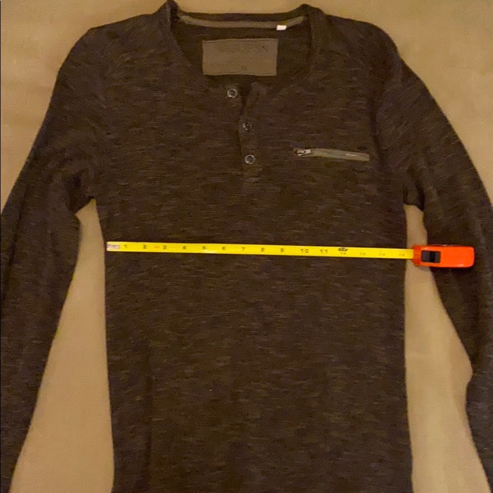 Guess men’s shirt long sleeve brown medium